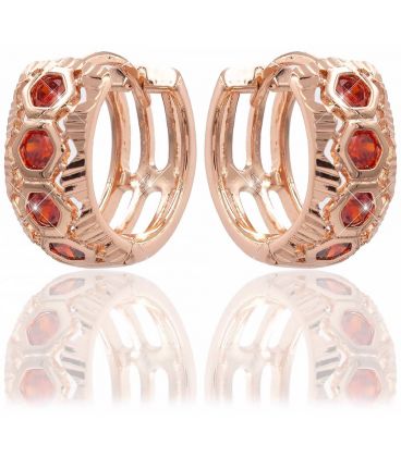 Сережки позолота 4 камінчик