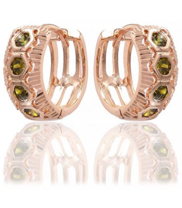 Серьги позолота 4 камушка 