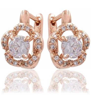 Сережки Xuping позолота Квіточка медичне золото