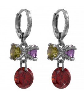 Сережки-підвіски «Бантики» родій