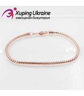 Браслет позолота снейк круглий 0,35/18 см