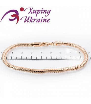 Браслет позолота снейк круглий 0,35/18 см