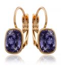 Серьги Swarovski лимонная позолота (Медицинское золото) 