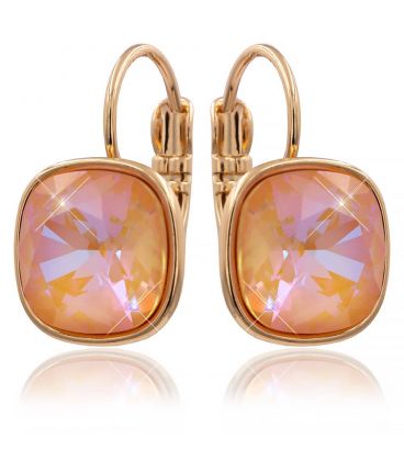 Серьги Swarovski лимонная позолота (Медицинское золото) 