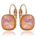 Серьги Swarovski лимонная позолота (Медицинское золото) 