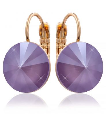 Серьги Swarovski лимонная позолота (Медицинское золото) 