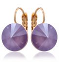 Серьги Swarovski лимонная позолота (Медицинское золото) 
