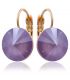 Серьги Swarovski лимонная позолота (Медицинское золото) 