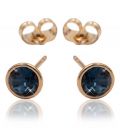 Сережки-гвоздики Swarovski лимонна позолота (Медичне золото)
