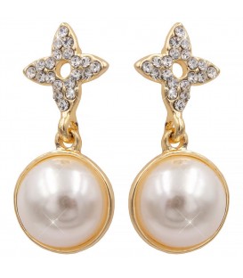 Серьги-гвоздики “Жемчужина” сталь