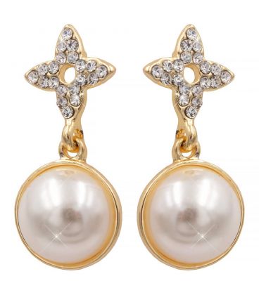 Сережки-гвоздики "Перлина" сталь