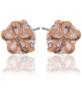 Серьги-гвоздики “Ромашка” медзолото