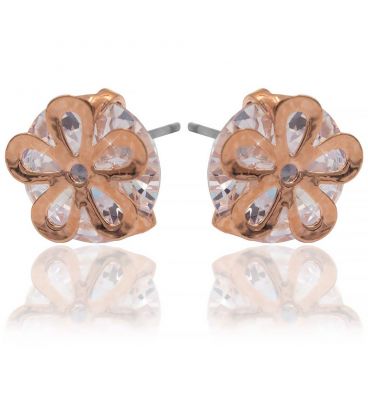 Серьги-гвоздики “Ромашка” медзолото