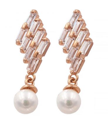 Сережки-гвоздики перлина