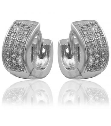 Сережки класичні родіум