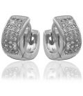 Серьги классические родиум