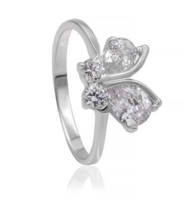 Кольцо “Бабочка” родиум