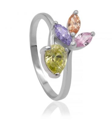 Кільце "Пелюстки" родіум