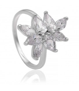 Кільце "Сніжинка" родіум