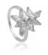 Кольцо “Снежинка” родиум