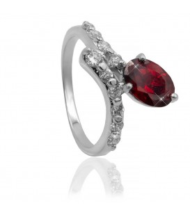 Кольцо “Ягодка” родиум