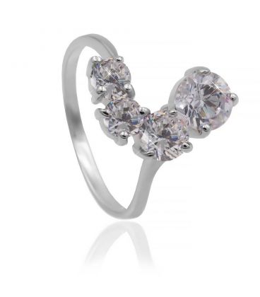 Кольцо “Завиток” родиум