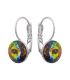 Сережки з кристалами Swarovski родіум (Медична сталь)
