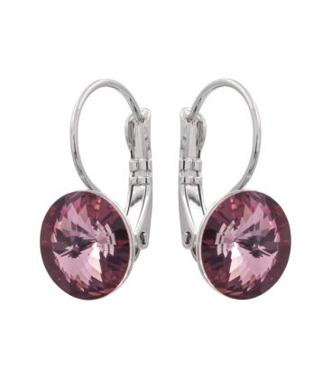 Серьги с кристаллами Swarovski родиум