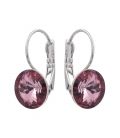 Сережки з кристалами Swarovski родіум (Медична сталь)