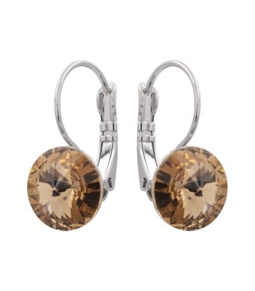 Серьги с кристаллами Swarovski родиум