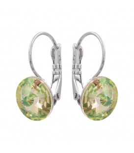 Сережки з кристалами Swarovski родіум (Медична сталь)