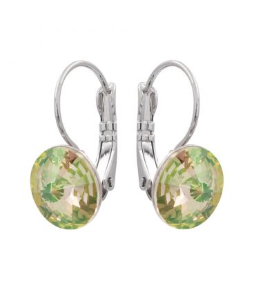 Серьги с кристаллами Swarovski родиум