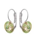 Серьги с кристаллами Swarovski родиум (Медицинская сталь)