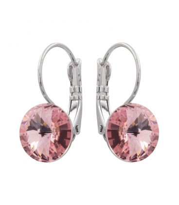 Серьги с кристаллами Swarovski родиум