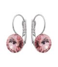 Сережки з кристалами Swarovski родіум (Медична сталь)