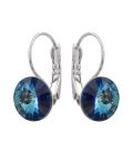 Серьги с кристаллами Swarovski родиум (Медицинская сталь)