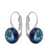 Сережки з кристалами Swarovski родіум (Медична сталь)