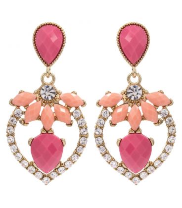 Сережки вечірні "Сердечко"