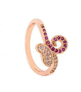 Кільце лимонна позолота "Контур метелика"