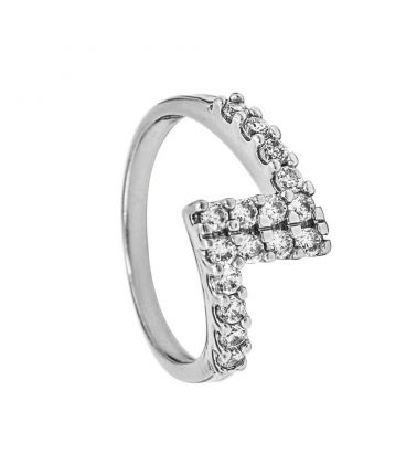 Кольцо родиум "Зиг-заг"