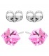 Серьги-гвоздики Swarovski Кубик 0,4 см серебро 925