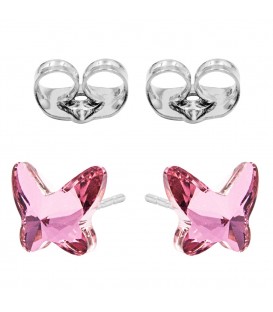Сережки-гвоздики Swarovski Метелик срібло 925