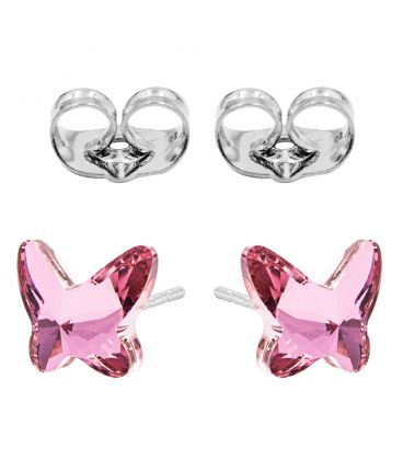 Сережки-гвоздики Swarovski Метелик срібло 925