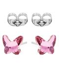 Сережки-гвоздики Swarovski Метелик срібло 925