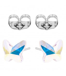 Сережки-гвоздики Swarovski Метелик срібло 925
