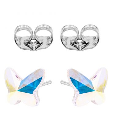 Сережки-гвоздики Swarovski Метелик срібло 925