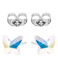 Сережки-гвоздики Swarovski Метелик срібло 925