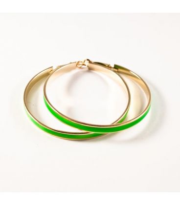 Серьги-кольца эмаль широкие, 6 см