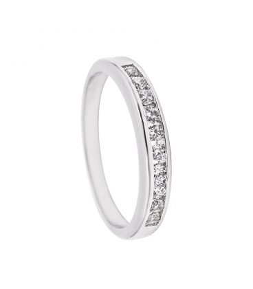 Кольцо родиум "Дорожка из 10 камней"