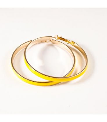 Серьги-кольца эмаль широкие, 6 см